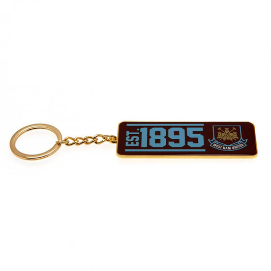 West Ham United FC Established Keyring, alternate view