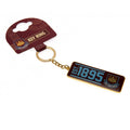 West Ham United FC Established Keyring, side angle