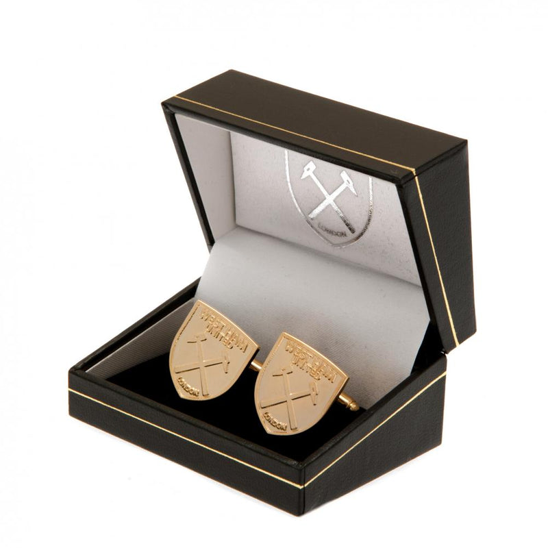 West Ham United FC Gold Plated Cufflinks, alternate view