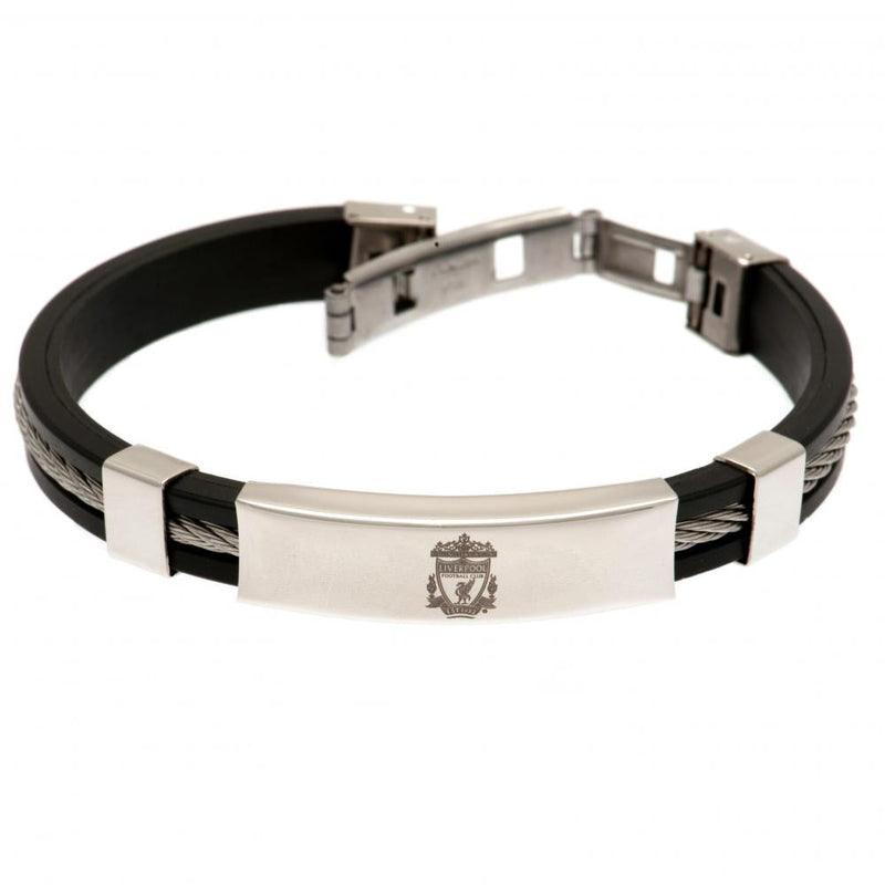 Liverpool FC Silver Inlay Silicone Bracelet, alternate view