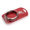 Liverpool FC Silver Inlay Silicone Bracelet, side angle