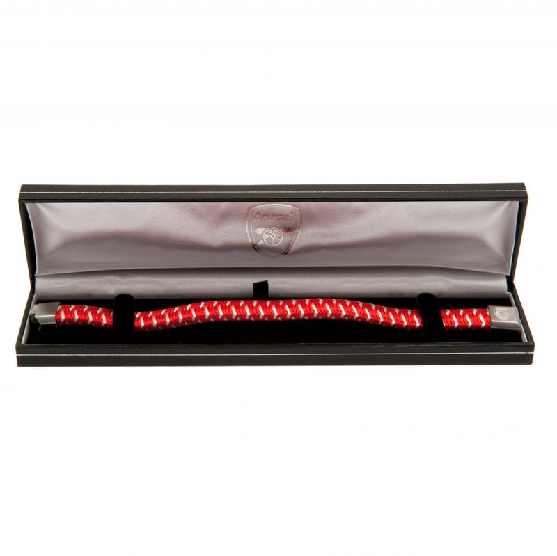 Arsenal FC Woven Bracelet, side angle