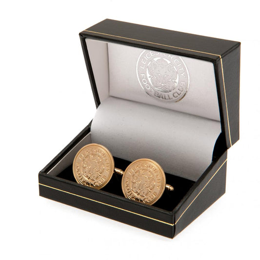 Leicester City FC Gold Plated Cufflinks, alternate view