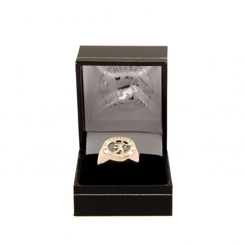 Chelsea FC 9ct Gold Crest Ring Large, close-up detail