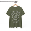 'I'm Not a Hoarder, I'm a Hero' Men's Vinyl T-Shirt, showing reverse