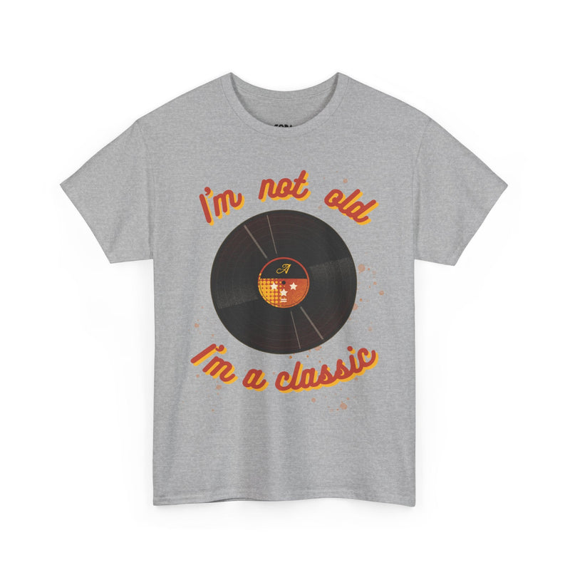 'I'm Not Old, I'm a Classic' Men's Vinyl Record T-Shirt, alternate view