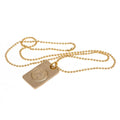 Leicester City FC Gold Plated Dog Tag & Chain, alternate view