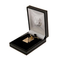 Leicester City FC Gold Plated Dog Tag & Chain, side angle