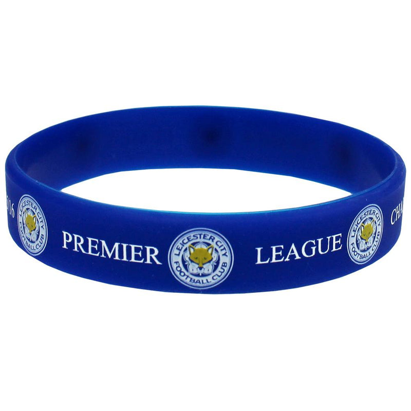 Leicester City FC Premier League Champions Silicone Wristband, side angle
