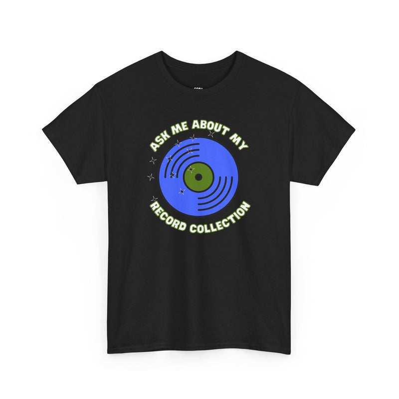 'Ask Me About My Record Collection' Men's T-Shirt, in display