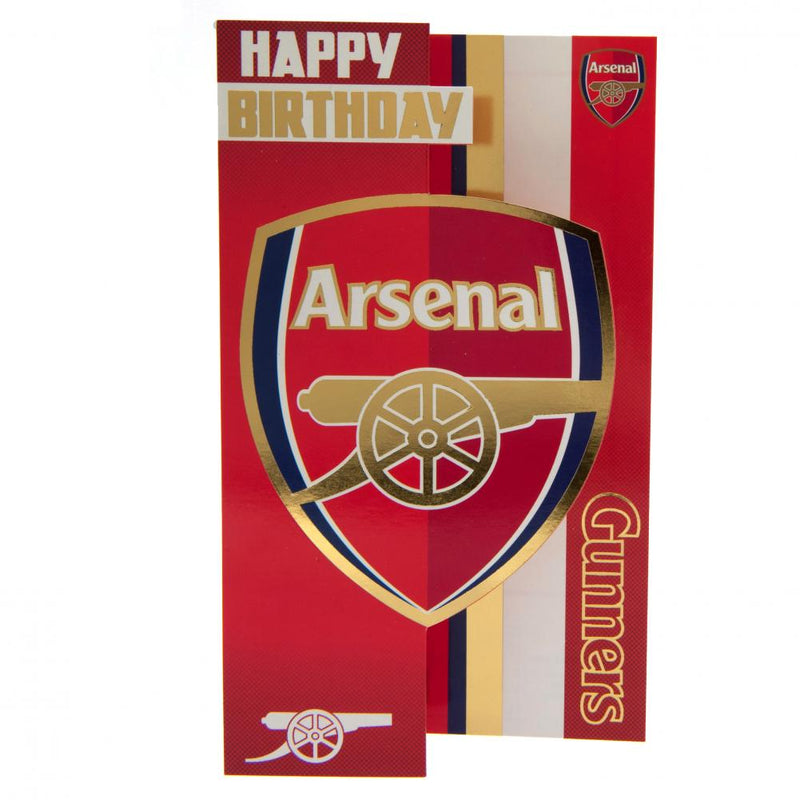 Arsenal FC Gunners Birthday Card, close-up detail