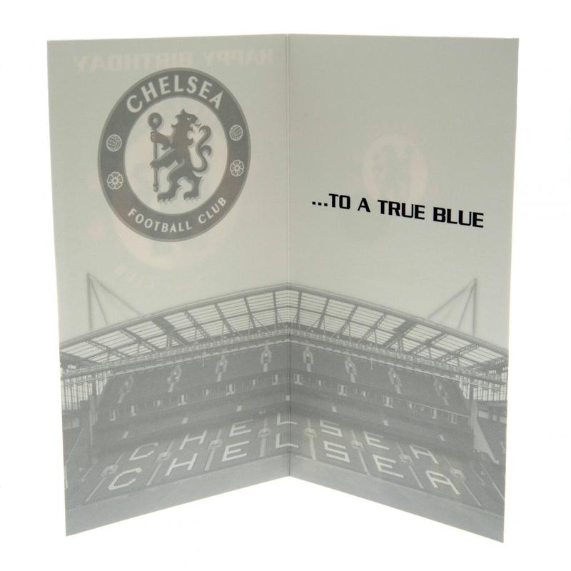 Chelsea FC Stadium Birthday Card, side angle