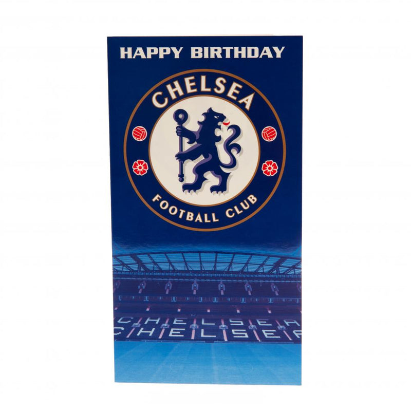 Chelsea FC Stadium Birthday Card, close-up detail
