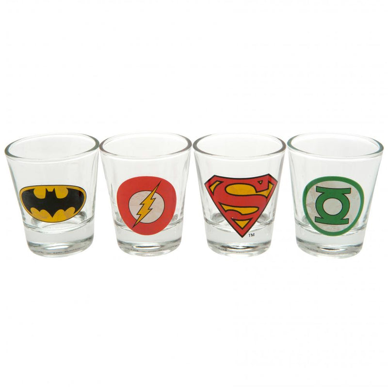 DC Comics 4pk Shot Glass Set, alternate view