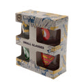 DC Comics 4pk Shot Glass Set, side angle