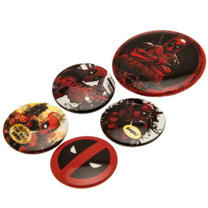 Marvel Deadpool Button Badge Set