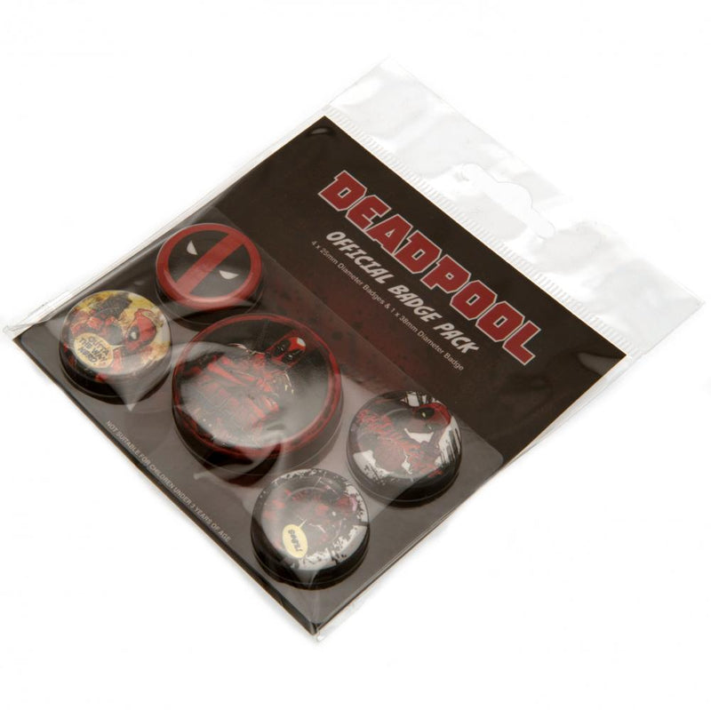 Deadpool Button Badge Set, side angle
