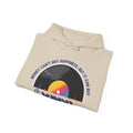 'Money Can't Buy Happiness, But It Can Buy Vinyl' Men's Hoodie, showing reverse