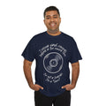 'I'm Not a Hoarder, I'm a Hero' Men's Vinyl T-Shirt, in display