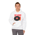 'Vinyl Records Are Groovy' Men's Hoodie, in display