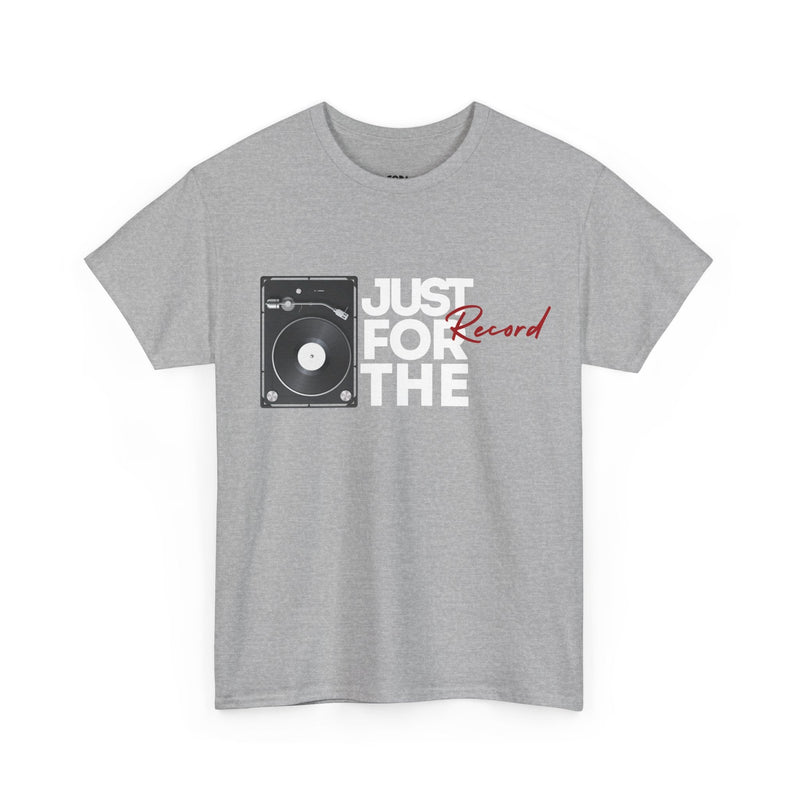 'Just for the Record' Men's Vinyl T-Shirt, in display