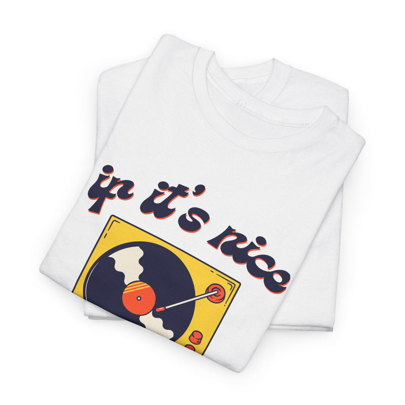 'If It’s Nice, Play It Twice' Vinyl T-Shirt, alternate view