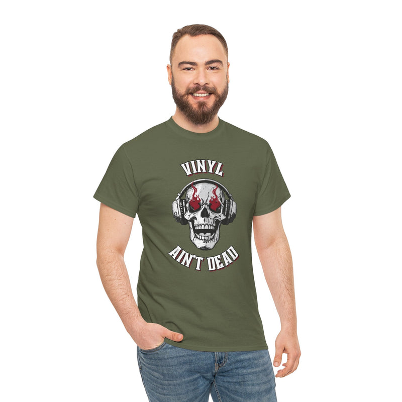 'Vinyl Ain't Dead' Skull Men's T-Shirt, product detail