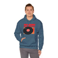 'Vinyl Records Are Groovy' Men's Hoodie, size reference