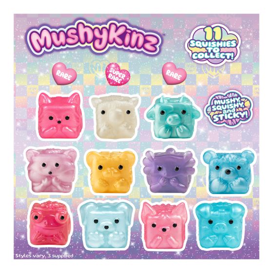 Mushykinz Shimmer Gemz Taba Squishy 3 Pack