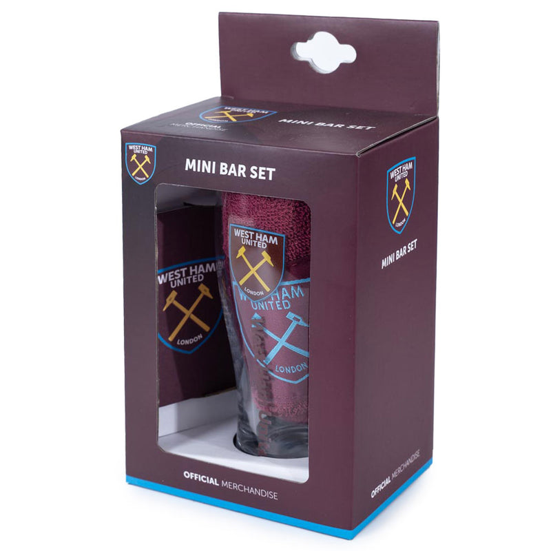 West Ham United FC Mini Bar Set, side angle