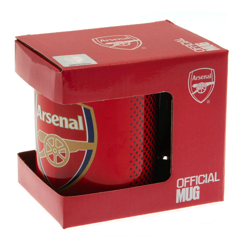 Arsenal FC Fade Mug, close-up detail