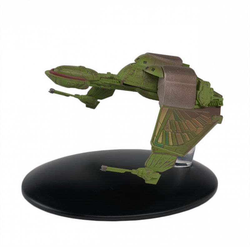 Klingon Bird-Of-Prey Set Of 3 (Classic, Attack Mode & Landed) Die-Cast Models (Eaglemoss / Star Trek), side angle