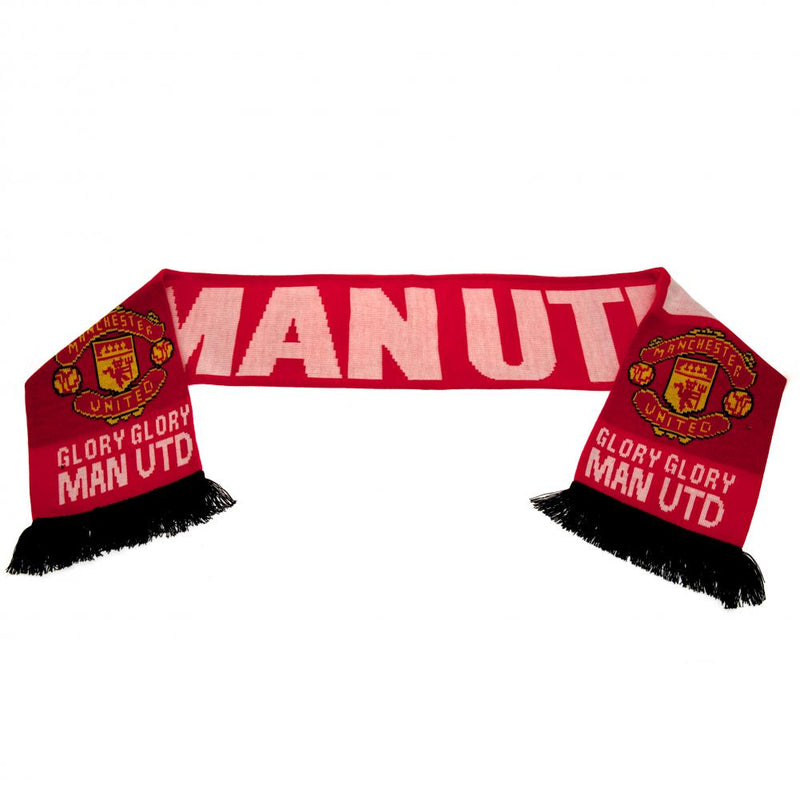 Manchester United FC Glory Glory Scarf, side angle