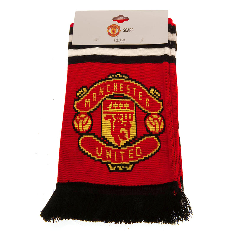 Manchester United FC Bar Scarf, close-up detail