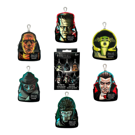 Loungefly - Universal Monsters Mystery Bag Charms (Case of 15)