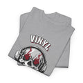 'Vinyl Ain't Dead' Skull Men's T-Shirt, size reference