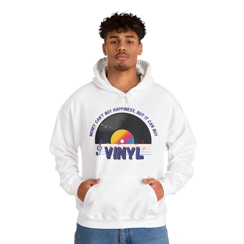'Money Can't Buy Happiness, But It Can Buy Vinyl' Men's Hoodie, additional view