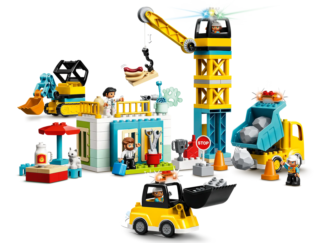 LEGO 10933 DUPLO Town Tower Crane & Construction Set