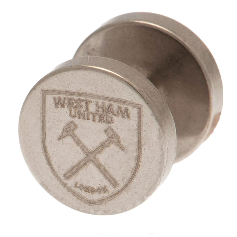 West Ham United FC Stainless Steel Stud Earring, alternate view
