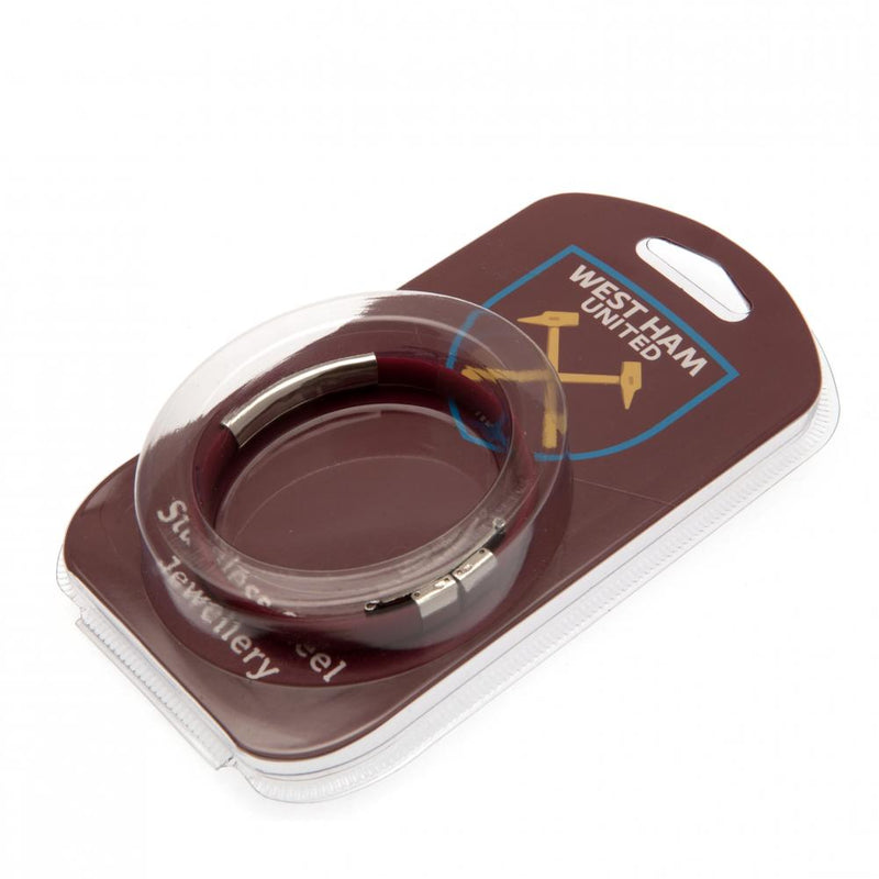 West Ham United FC Colour Silicone Bracelet, side angle