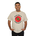 'Ask Me About My Record Collection' Men's T-Shirt, close-up detail