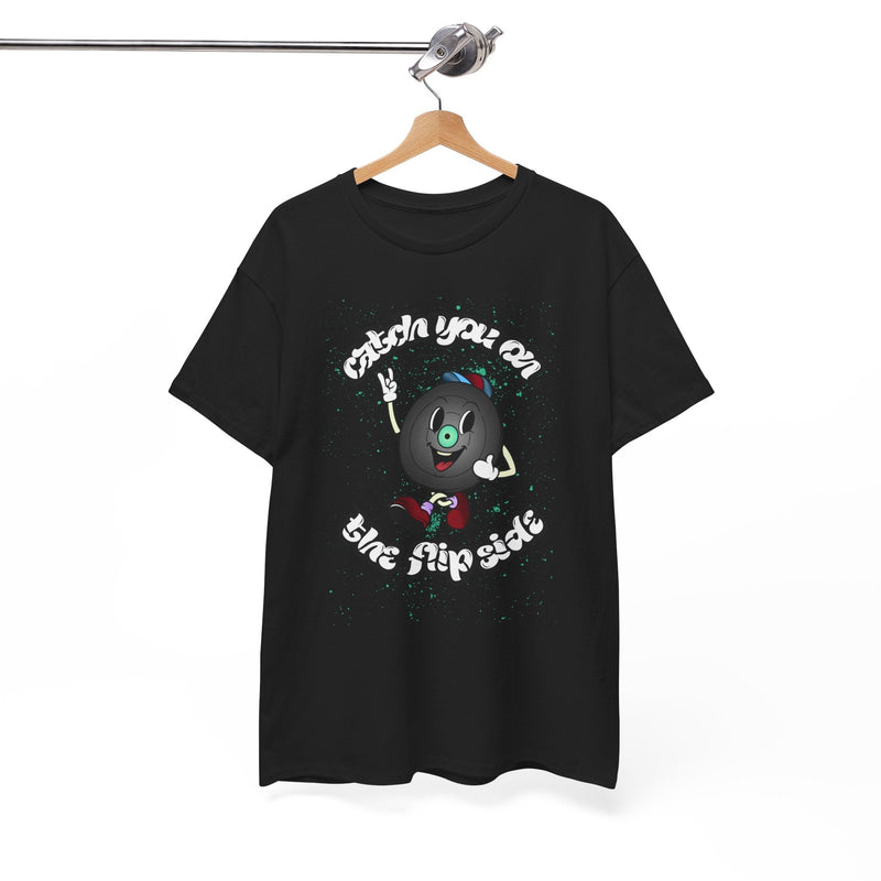 'Catch You On The Flip Side' Men's Vinyl T-Shirt, product detail