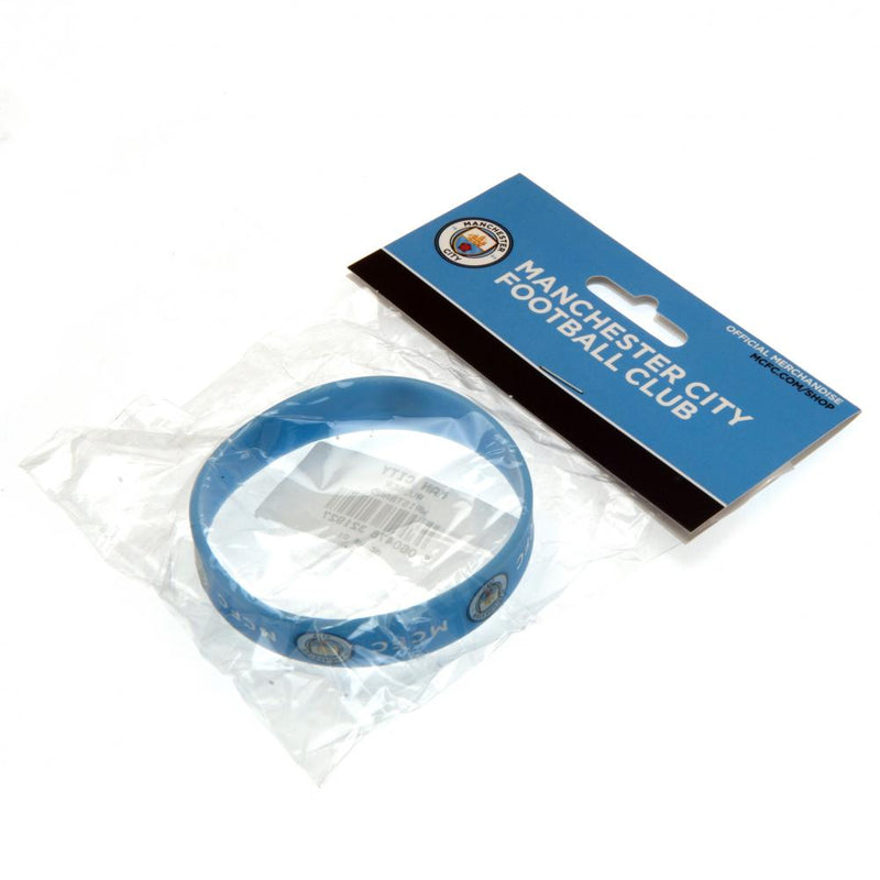 Manchester City FC Silicone Wristband, side angle