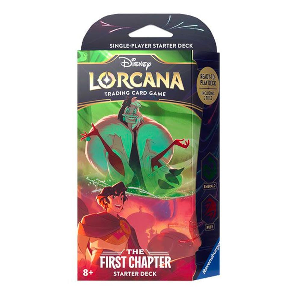 Disney Lorcana Trading Card Game The First Chapter Aladdin & Cruella De Vil Starter Deck