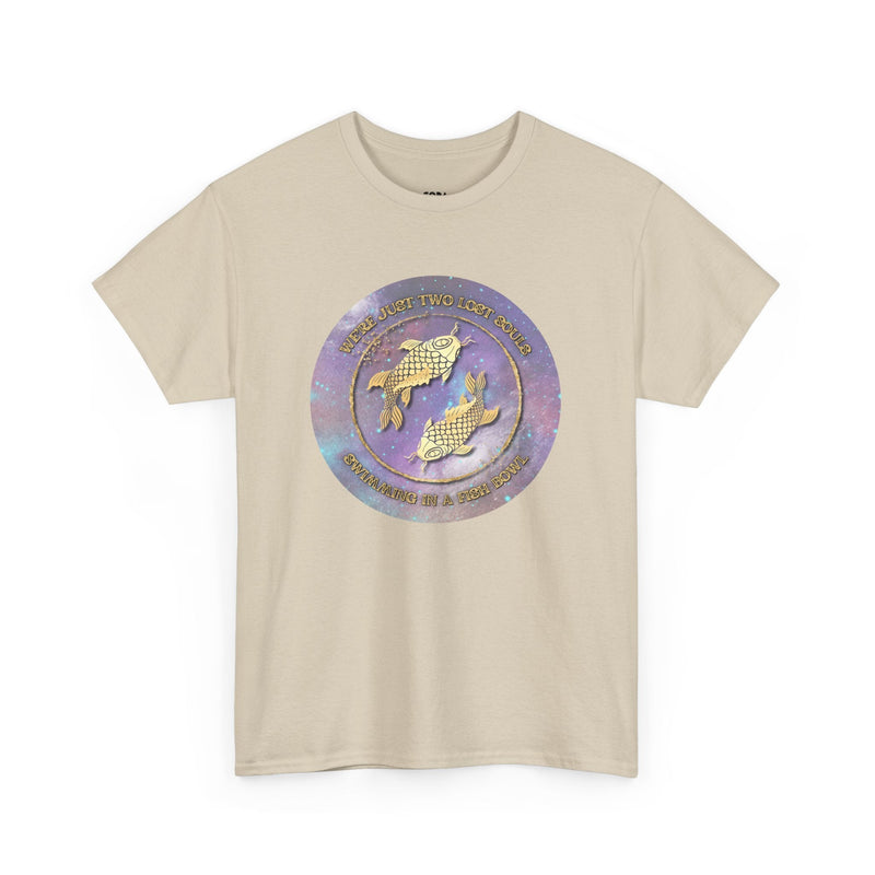 'Lost Souls' Celestial Fish Lyric T-Shirt, size reference