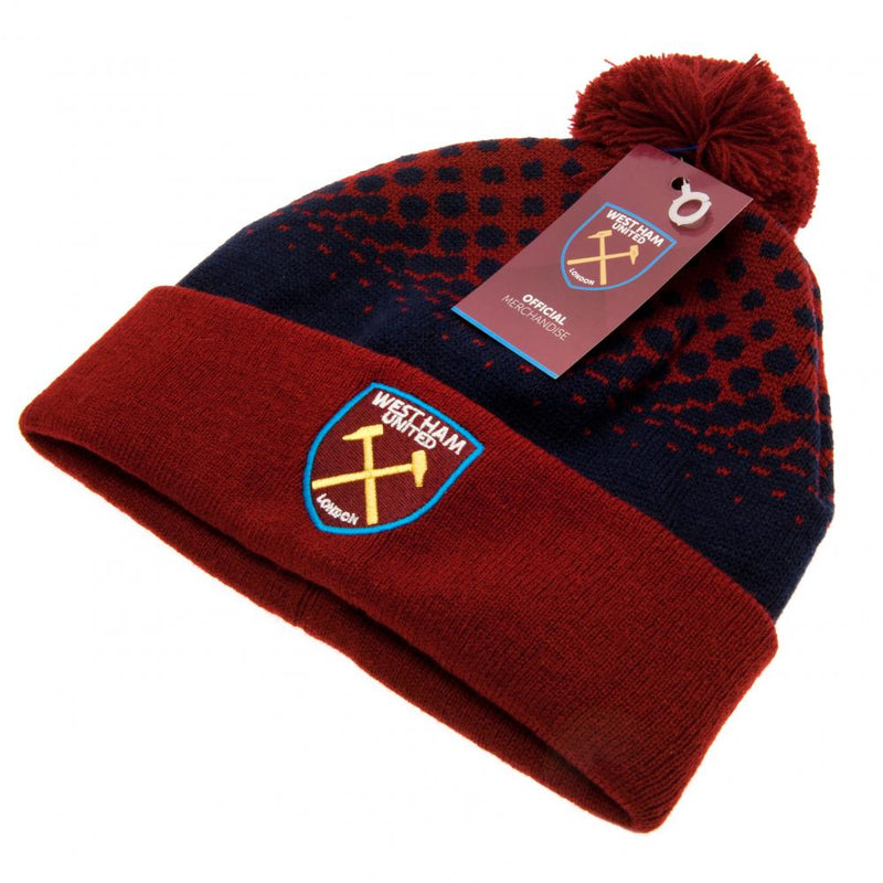 West Ham United FC Fade Ski Hat, side angle