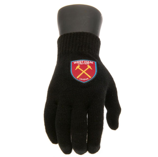 West Ham United FC Knitted Gloves Junior, alternate view