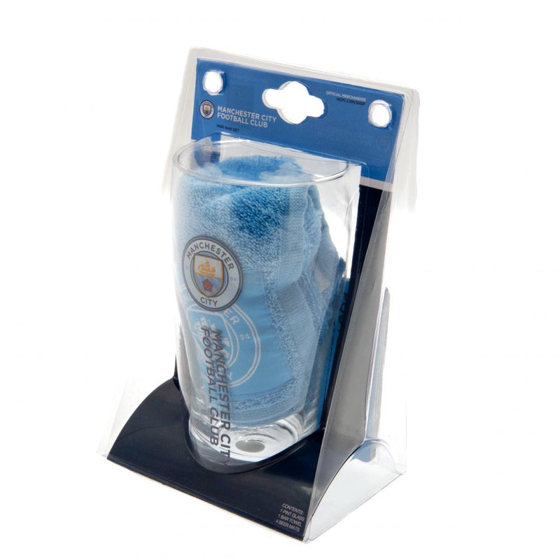 Manchester City FC Mini Bar Set, side angle