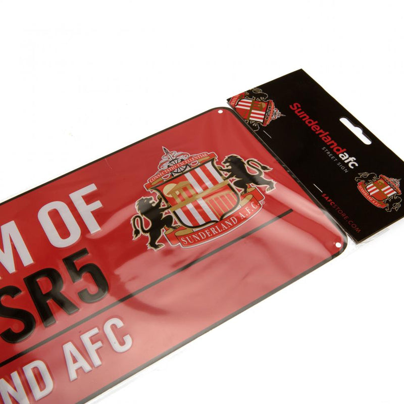 Sunderland AFC Colour Street Sign, side angle