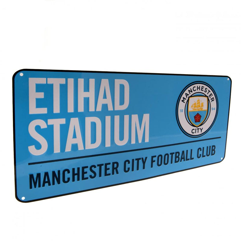 Manchester City FC Colour Street Sign, alternate view